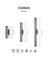 DURBAN * APLIQUE LED 20W 3000K NEGRO